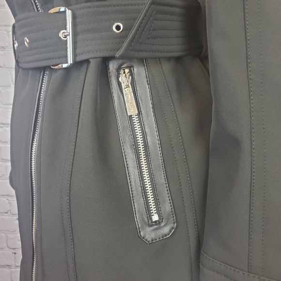 MICHAEL Kors Faux Leather Belted Jacket sz. XS - Picture 7 of 14